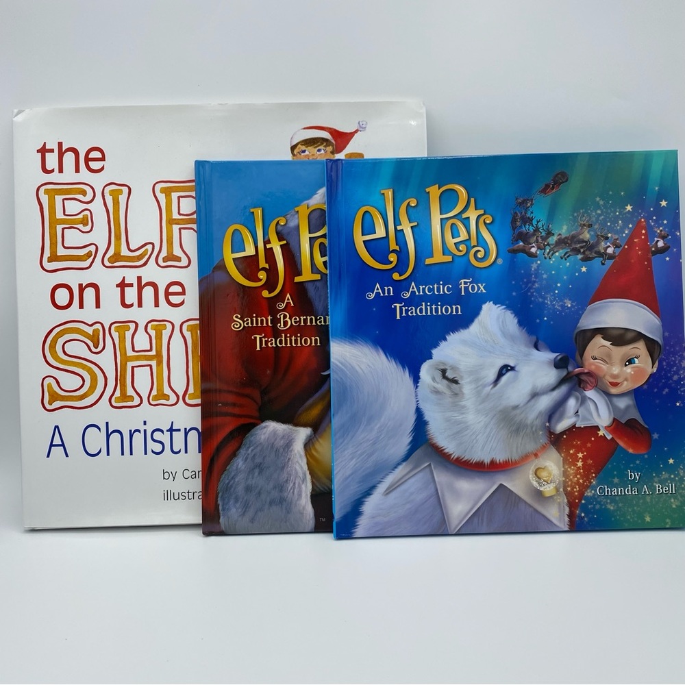 Elf on the Shelf Elf Pets Books Boy Arctic Fox St Bernard Xmas Carol Aebersold